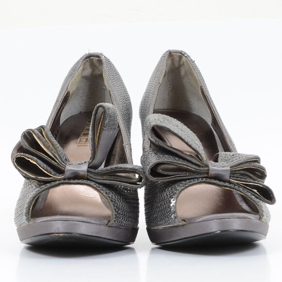 Moda Spana Women's 9M Sparkling Peep Toe Stiletto Heels Platform Formal Party - Picture 7 of 10